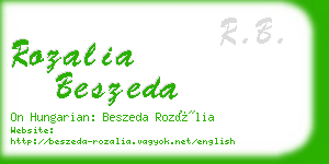 rozalia beszeda business card